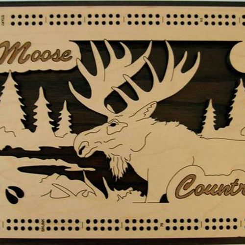 Moose Cribbage Board