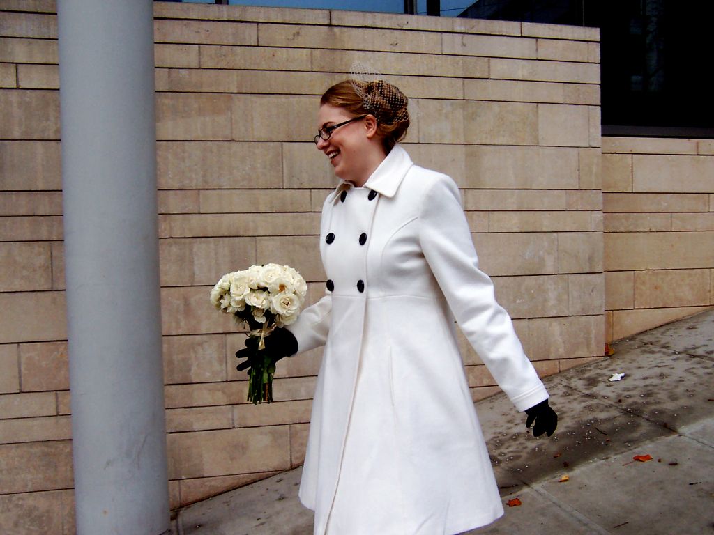 A classic Courthouse wedding look.  
J. Ashley Sel