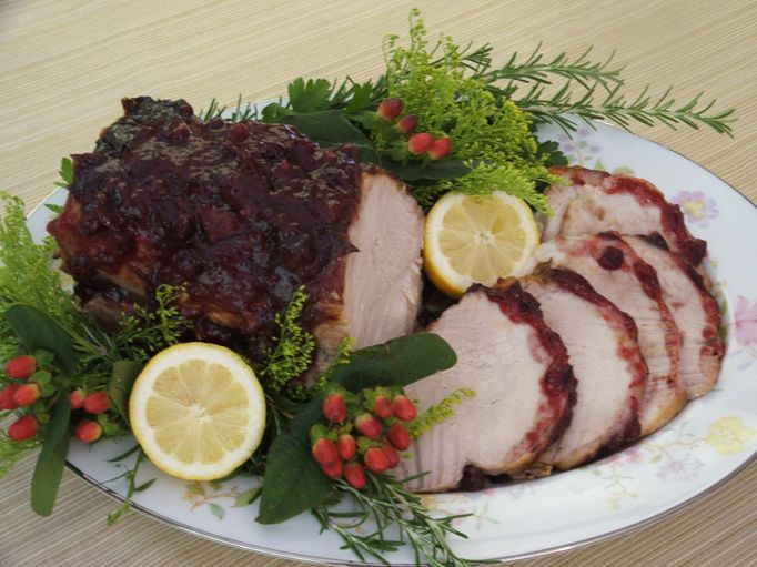 Cranberry Glazed Roast Pork