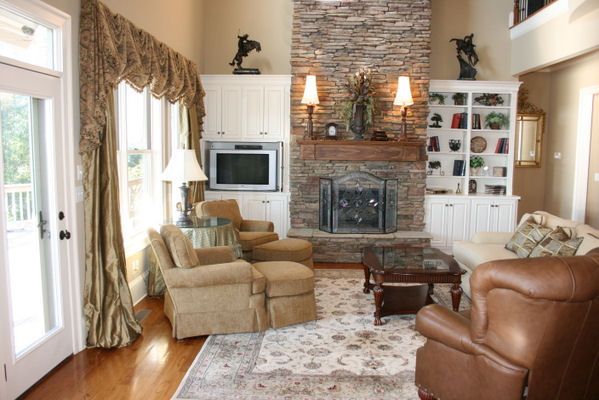 Family room Custom home