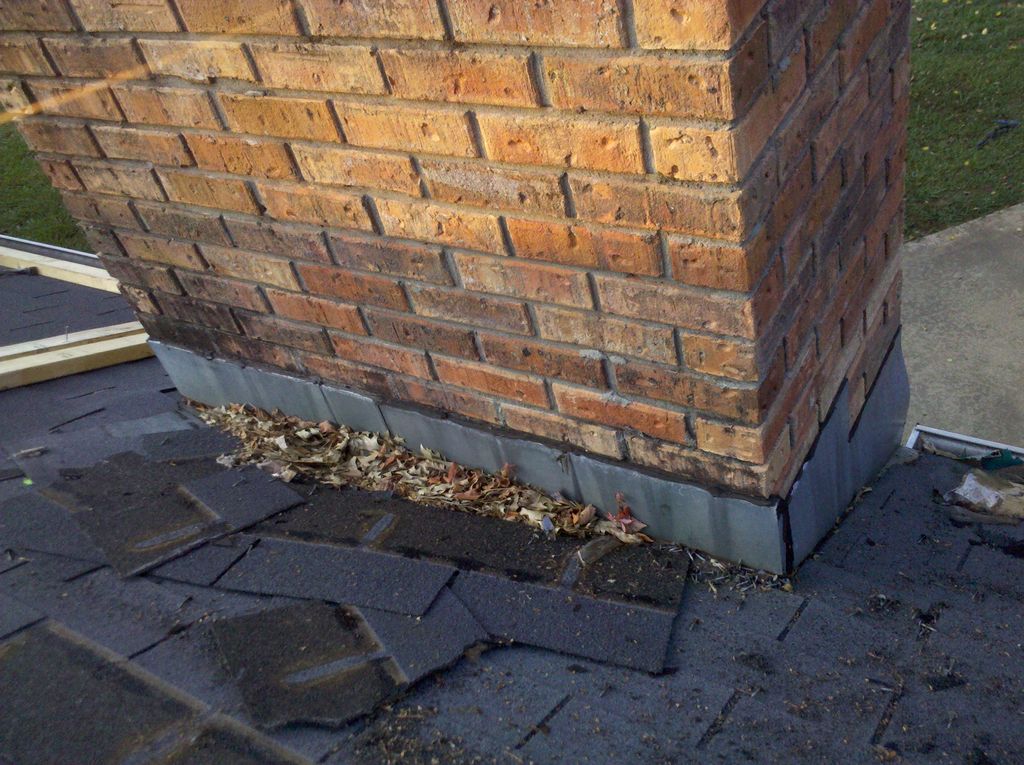 Chimney BEFORE Cricket and Flashing Installation