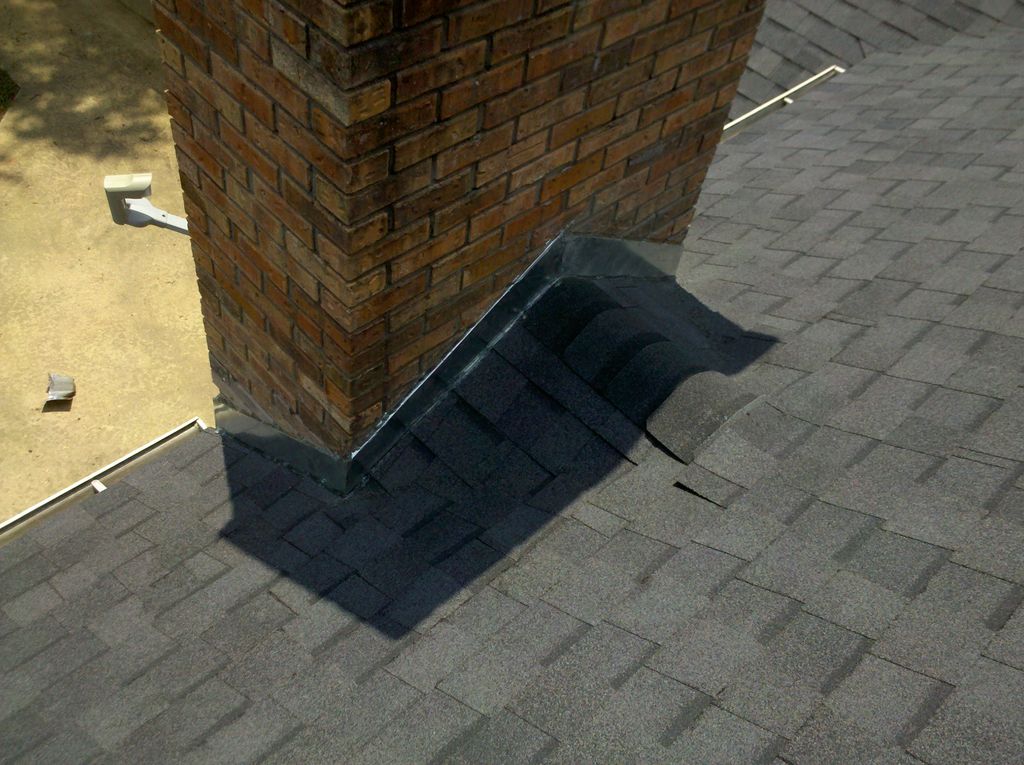 Chimney AFTER Cricket and Flashing Installation