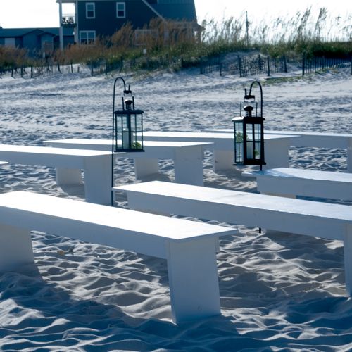 Benches for the wedding