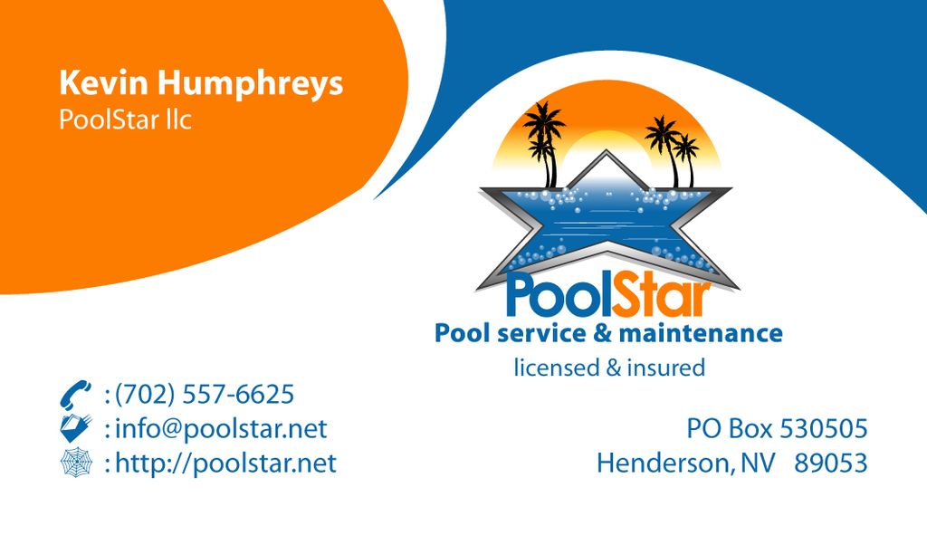 Business card Henderson pool service
