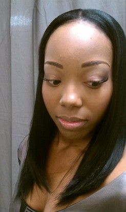 Natural Glam makeup and hair extensions