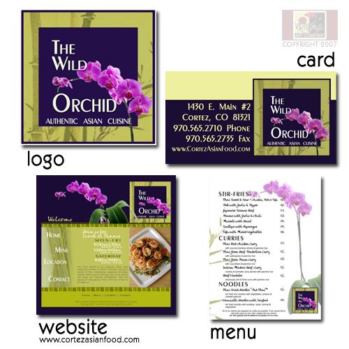 Logo, Business Card, Website and Menu by Sarah Fol