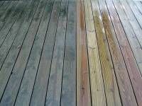 A deck cleaning split shot