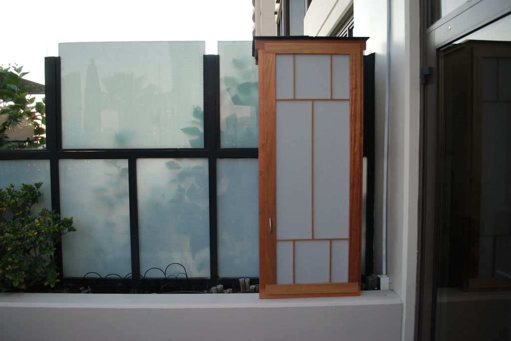 This beautiful Japanese-style outdoor cabinet is p
