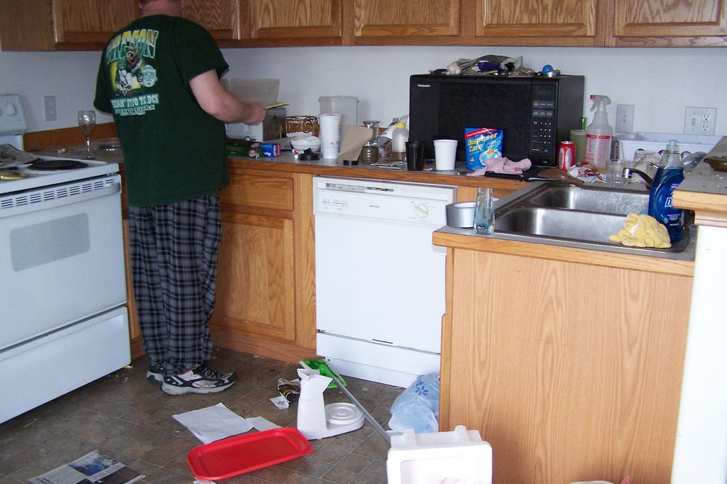 Kitchen before I started cleaning on a move out.