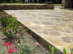 Stamped concrete patio