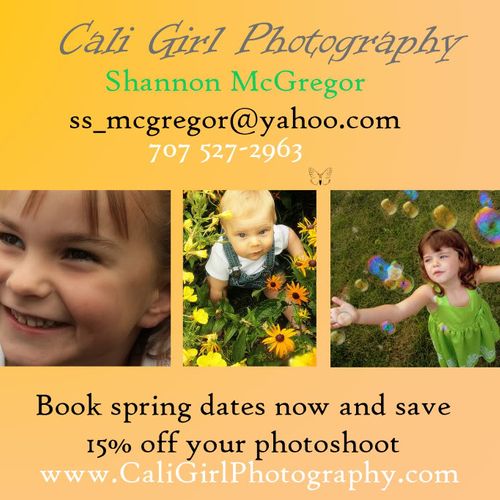 Cali Girl Photography Flyer