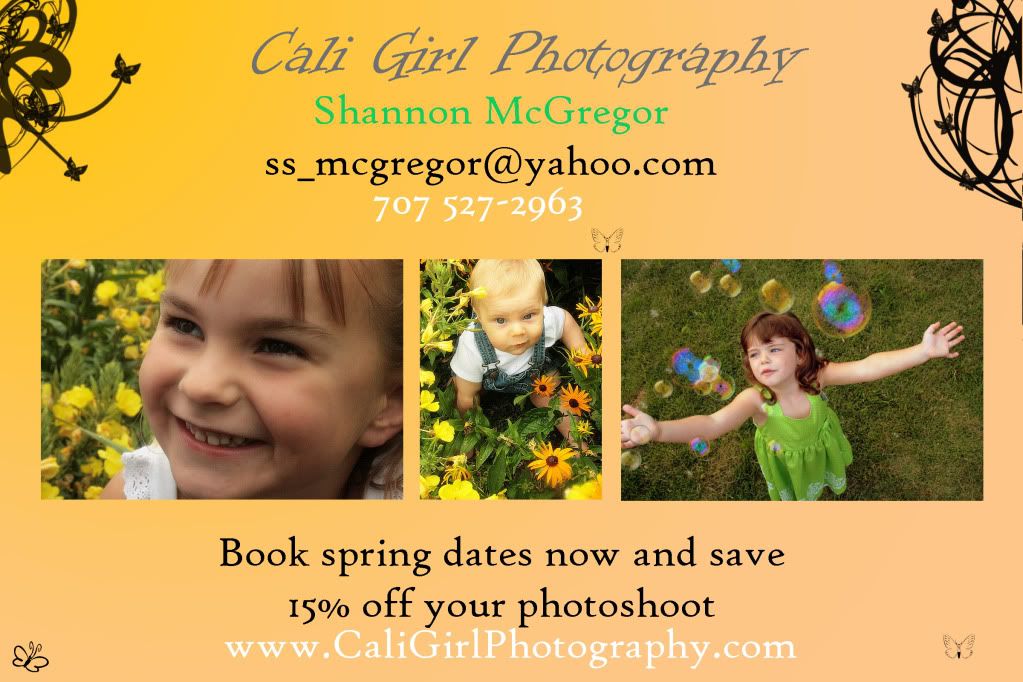 Cali Girl Photography Flyer