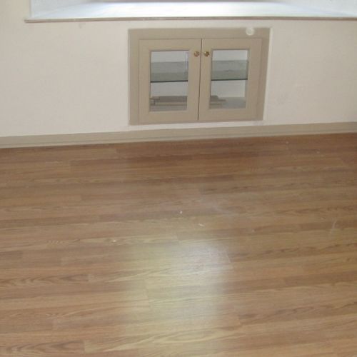 Wood floor that I laid with a add feature from hom