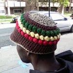 Hemp and cotton hat with raised popcorn stitch ras