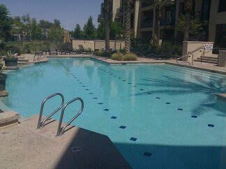 Large pool at apartment complex