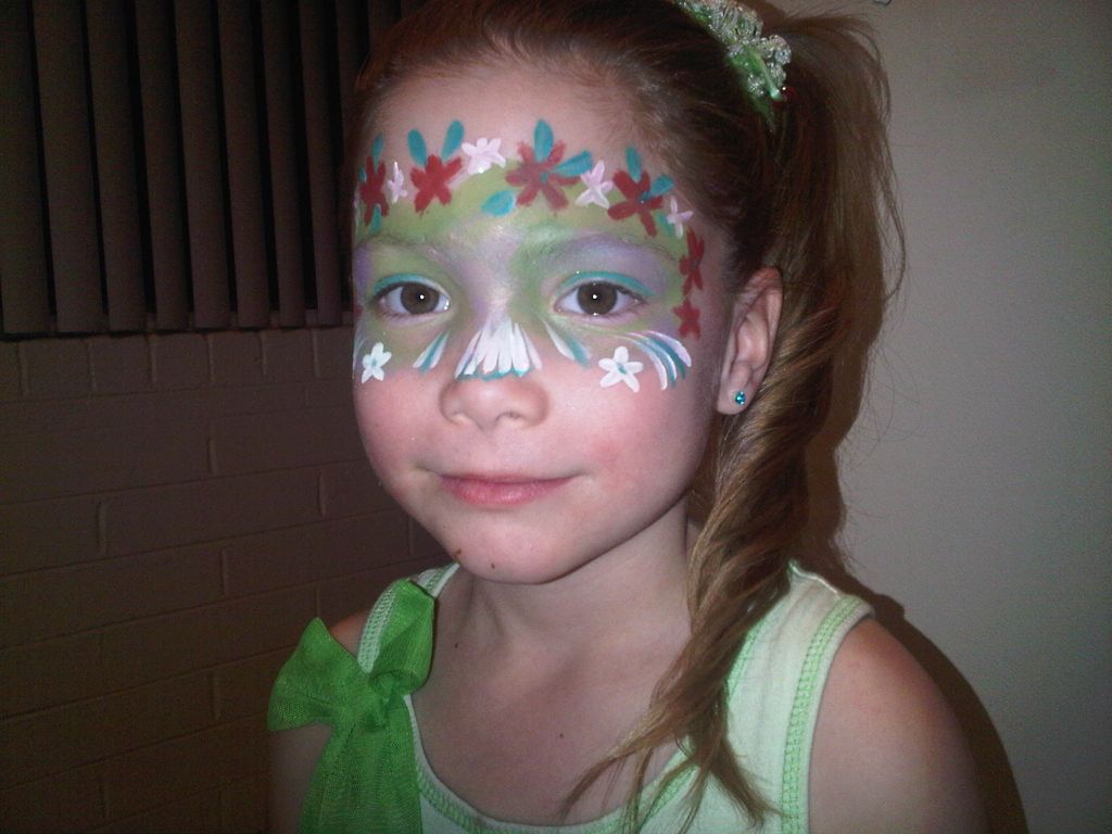 flower face mask matches outfit