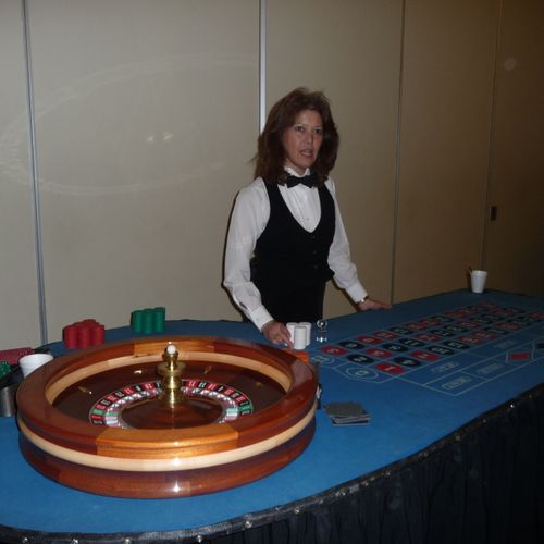 Debbie dealing Roulette