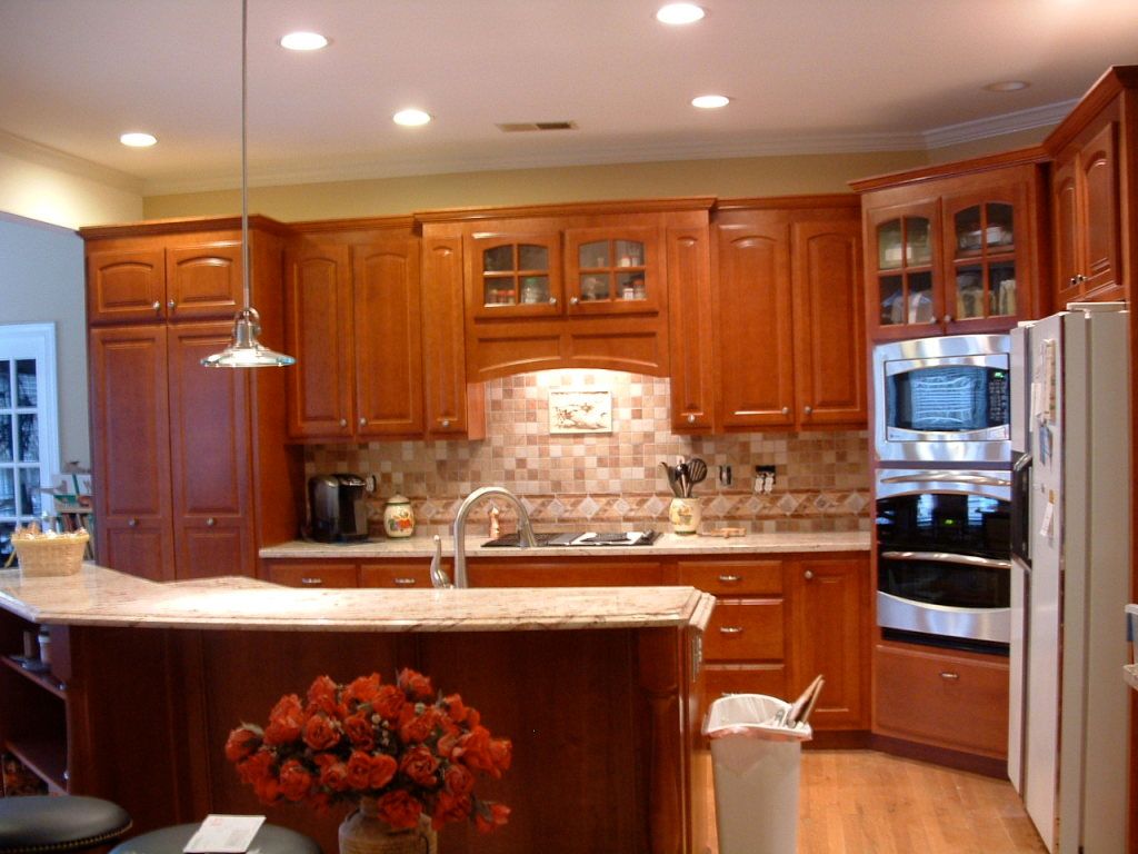 Solid cherry kitchen in Lawrenceville GA