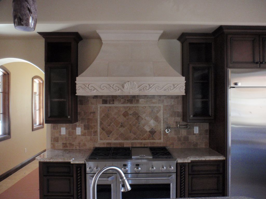 Kitchen Hoods, corbles, crown moldings