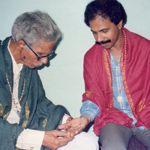 Professor Sasi with his father and guru, Professor