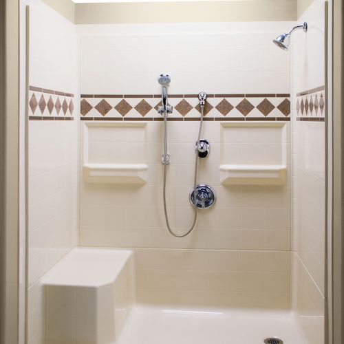 Fiberglass "Real Tile" Showers, 30 yr warranty, st