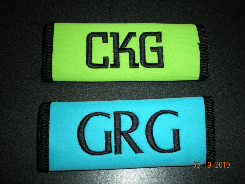 Luggage grips monogrammed - $5.00 each or 2 for $9