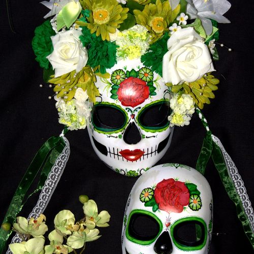 Wedding sugar skull masks