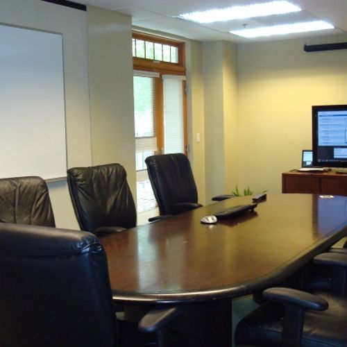 We lease executive office space