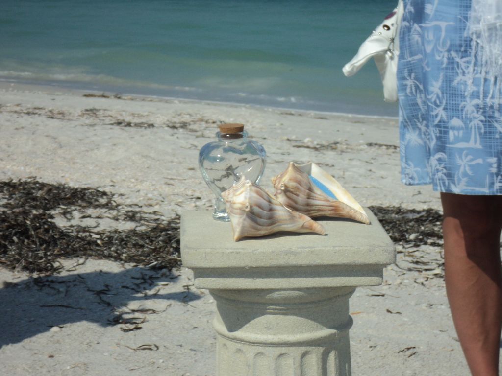 Optional unity sand for the wedding ceremony.