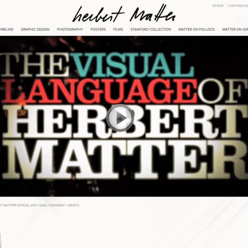 Official site of Herbert Matter, a Swiss-born Amer