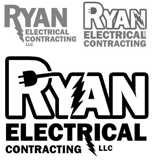 1 color logo concepts and final version for an ele