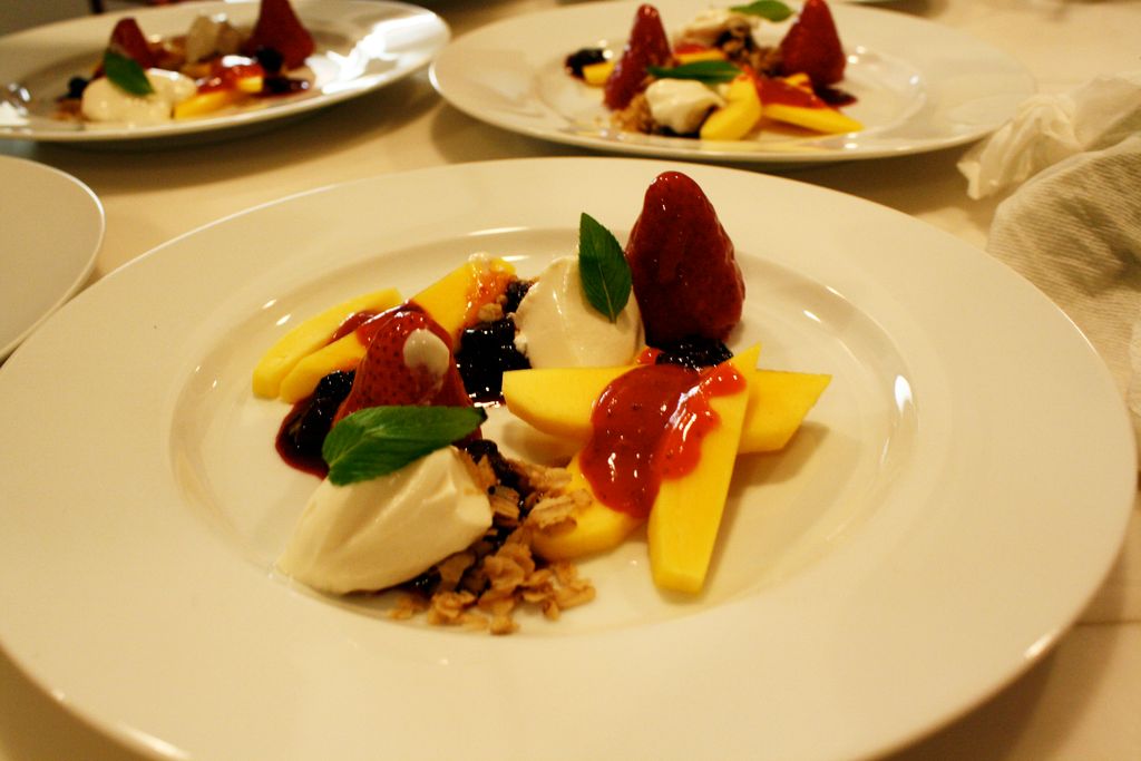 Fresh and Preserved Seasonal Fruit with Greek Yogu