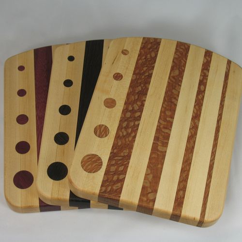 Exotic Wood Inlaid Cuting Boards
