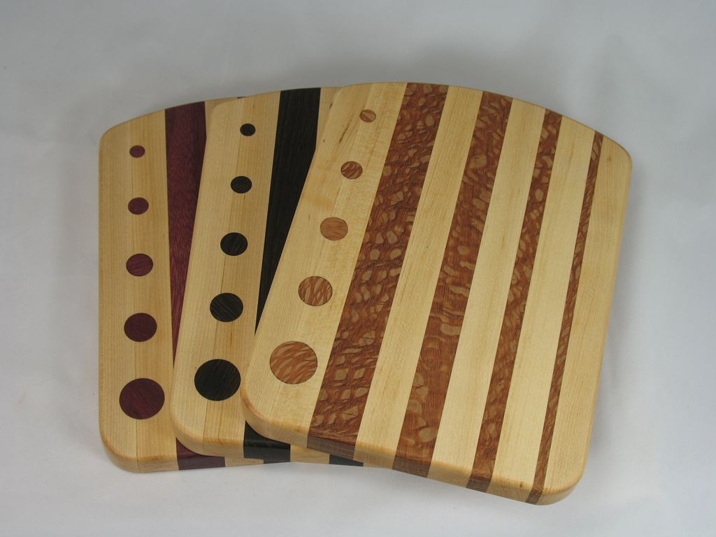 Exotic Wood Inlaid Cuting Boards