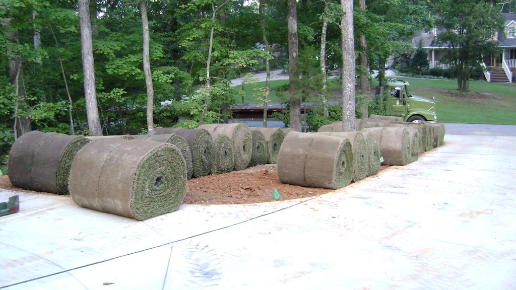 pallet or large sod rolls installed