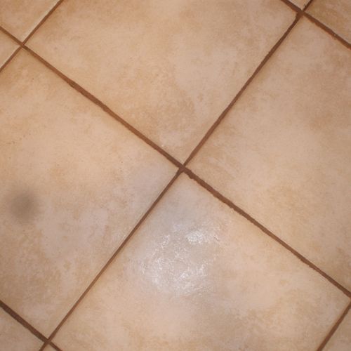 Same tile after HOST cleaning