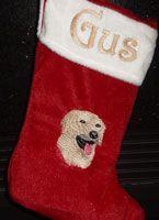Custom-made pet Christmas stocking for the owner o