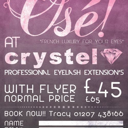 Promotional Design for  Crystal Cosmetics