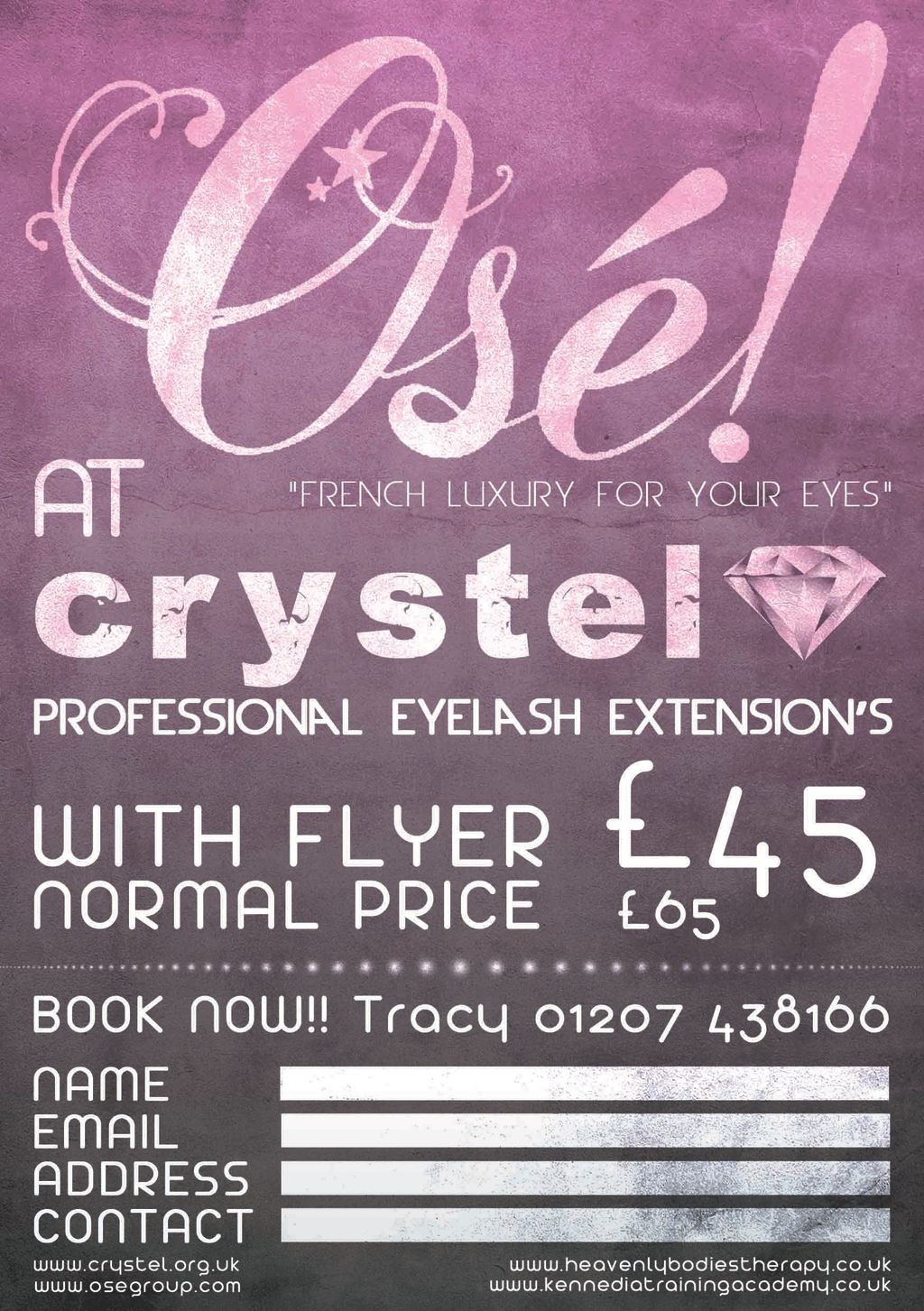 Promotional Design for  Crystal Cosmetics