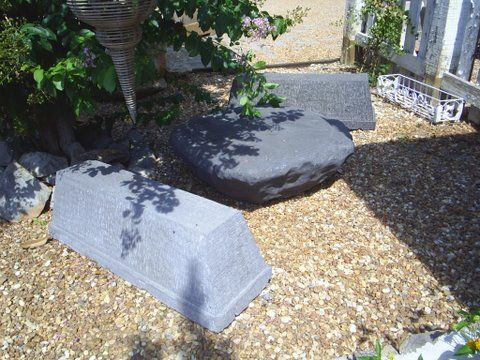 Volcanic Rock Table and Benches