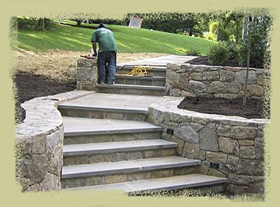 Stone walkway on Warm Springs