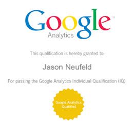 We are Google certified for search engine optimiza