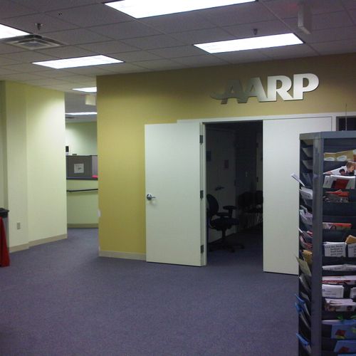 Interior painting project AARP.