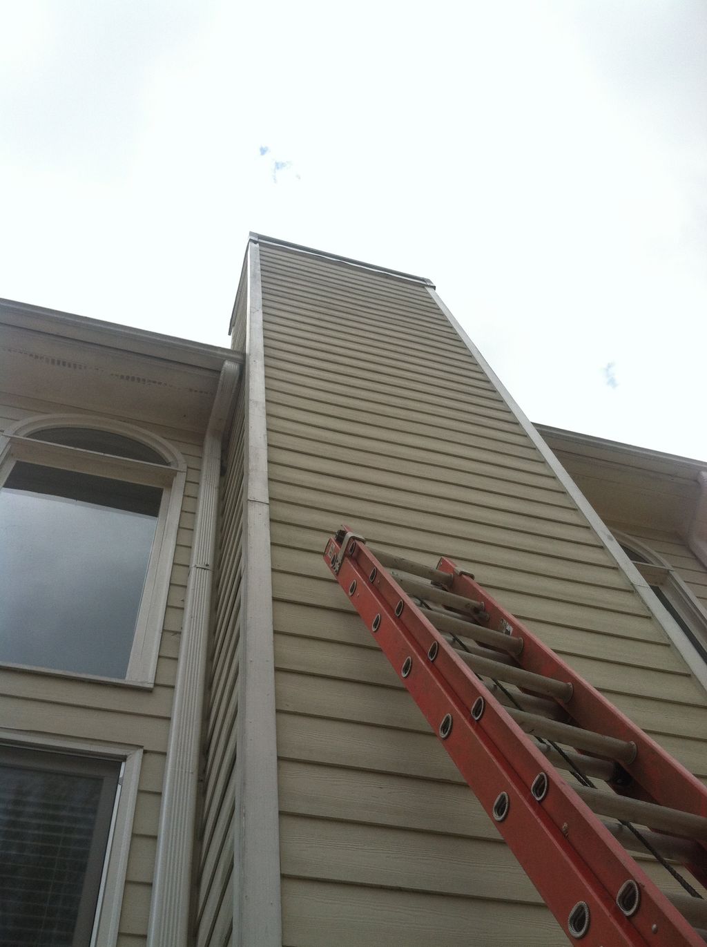 50 foot siding replacement on chimney. Nothing too