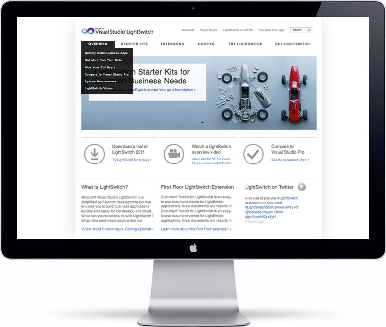 Microsoft Lightswitch website.