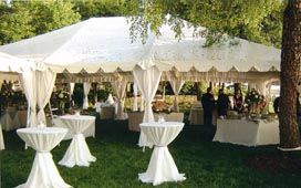 30 X 45 White Frame Tent  
Party package:  accommo