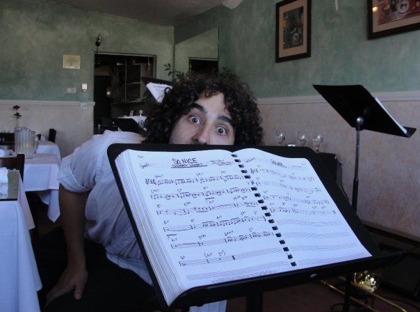 Having fun and studying music in between sets at a