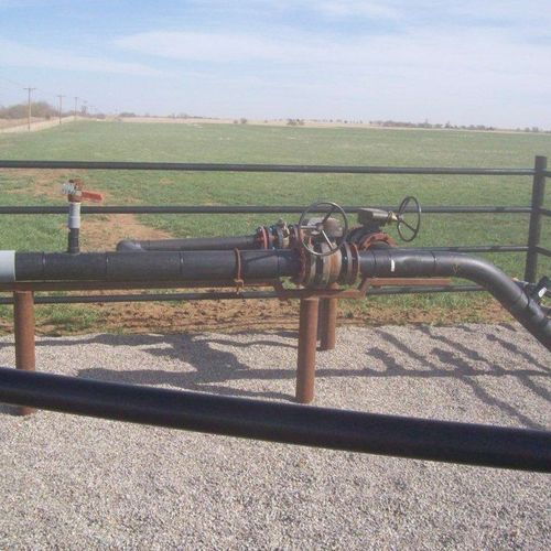Poly pig launcher installed in Kay County, Oklahom