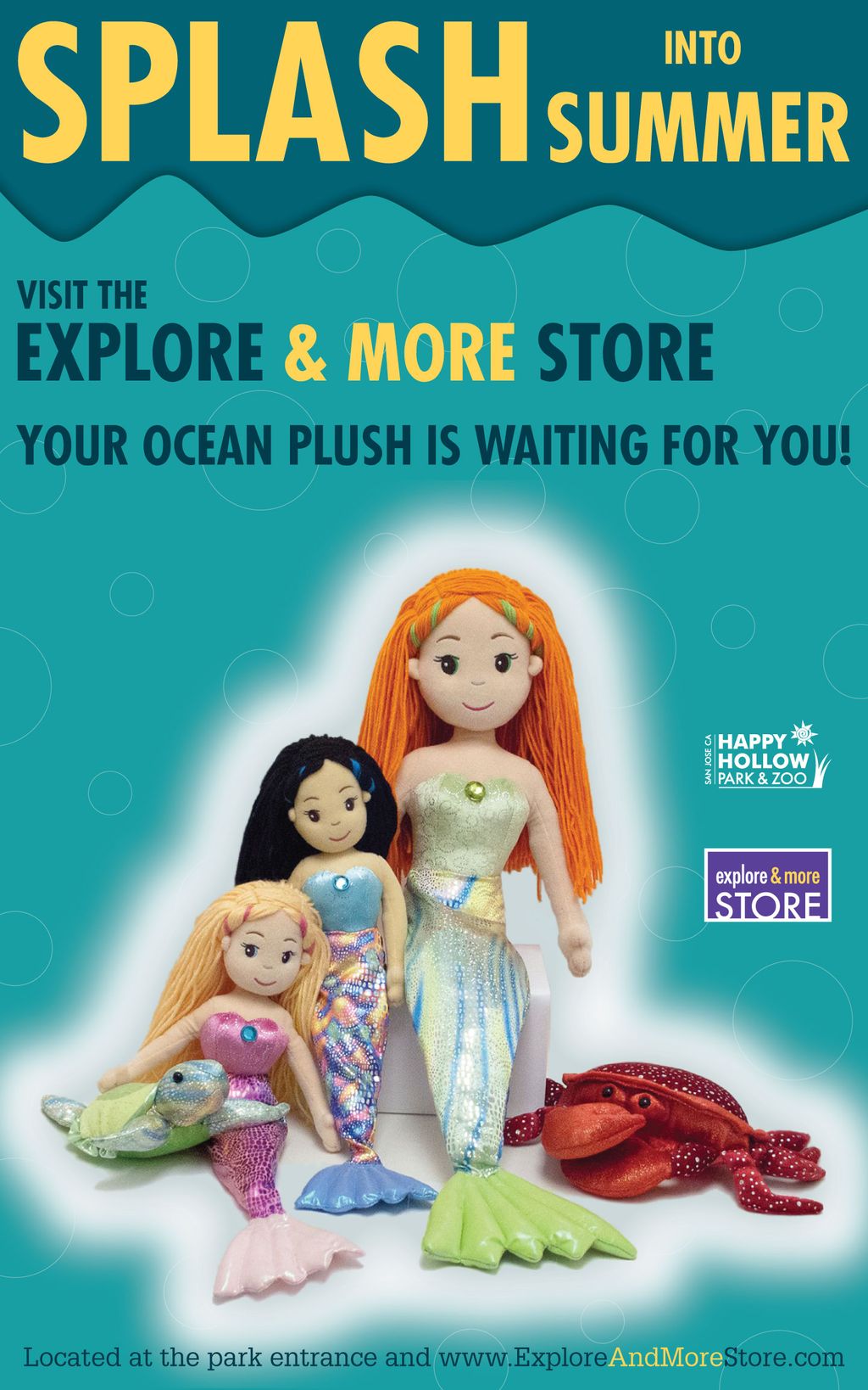 Beach-themed poster for zoo.