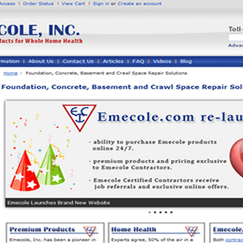 Flooring Company Website Design with Content Slide